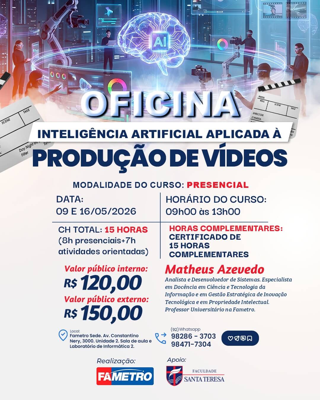 OFICINA INTELIGÊNCIA ARTIFICIAL APLICADA À PRODUÇÃO DE VÍDEOS