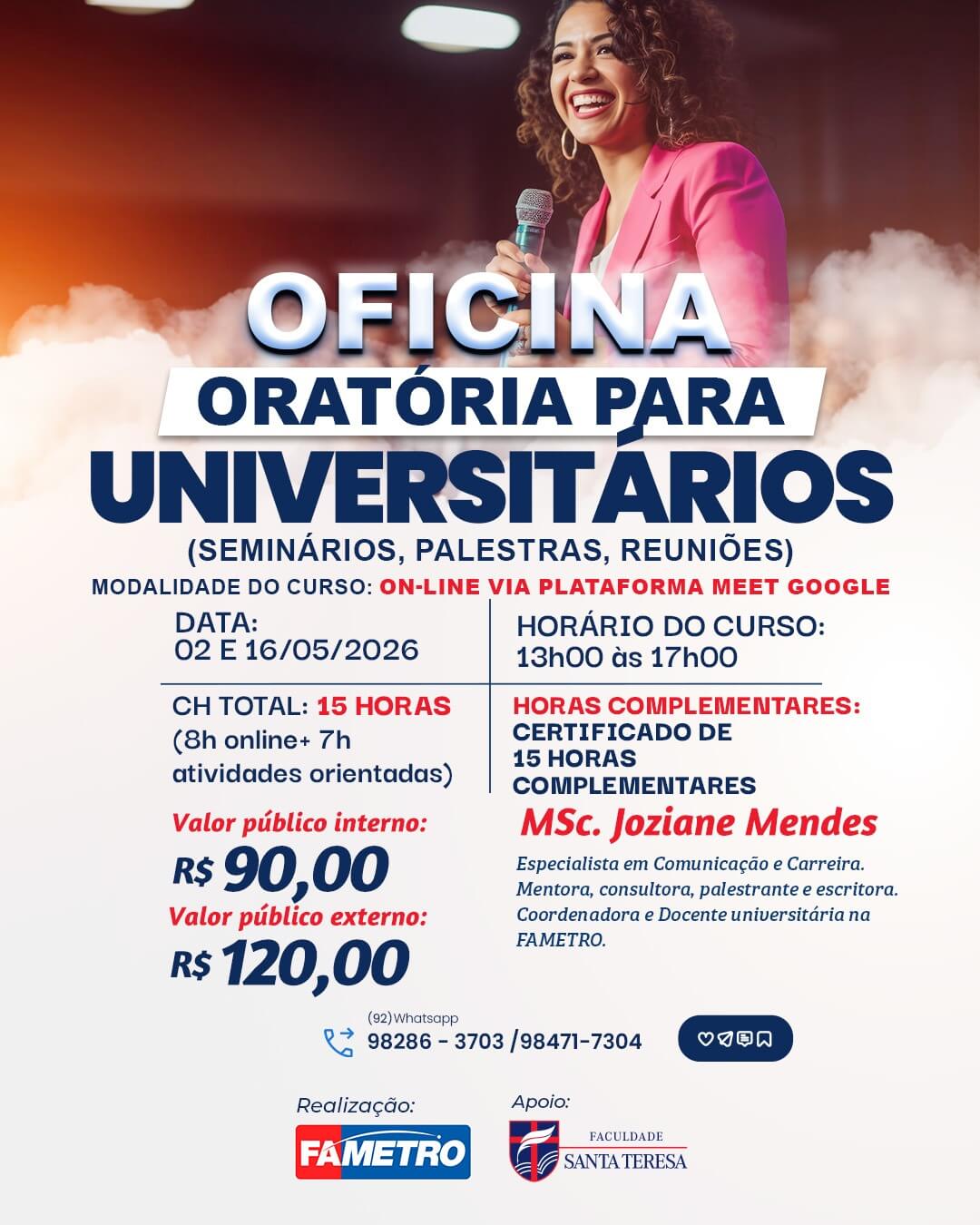 OFICINA ORATÓRIA PARA UNIVERSITÁRIOS