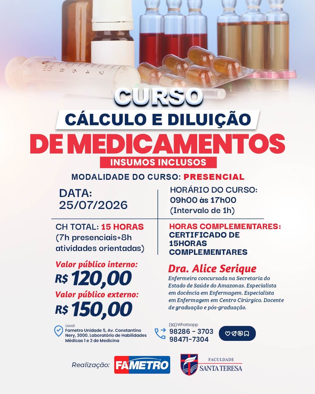 Curso de Cálculo e Diluição de Medicamentos